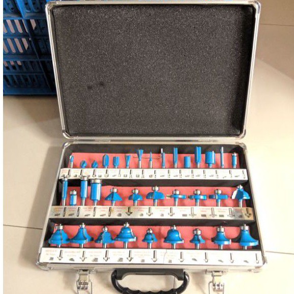 Mata Router Bit Set 35 Pcs 1/4 Shank Mata Profil Kayu Set 35 Pcs 1/4
