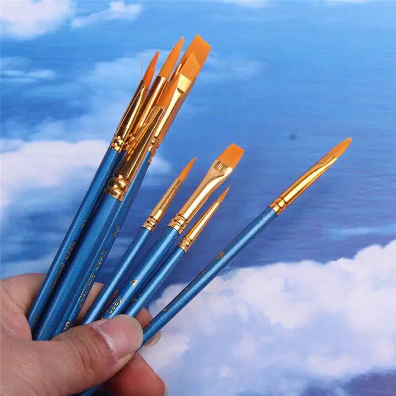 

Paint Brush Set 10pcs Watercolor Oil Face Body Painting