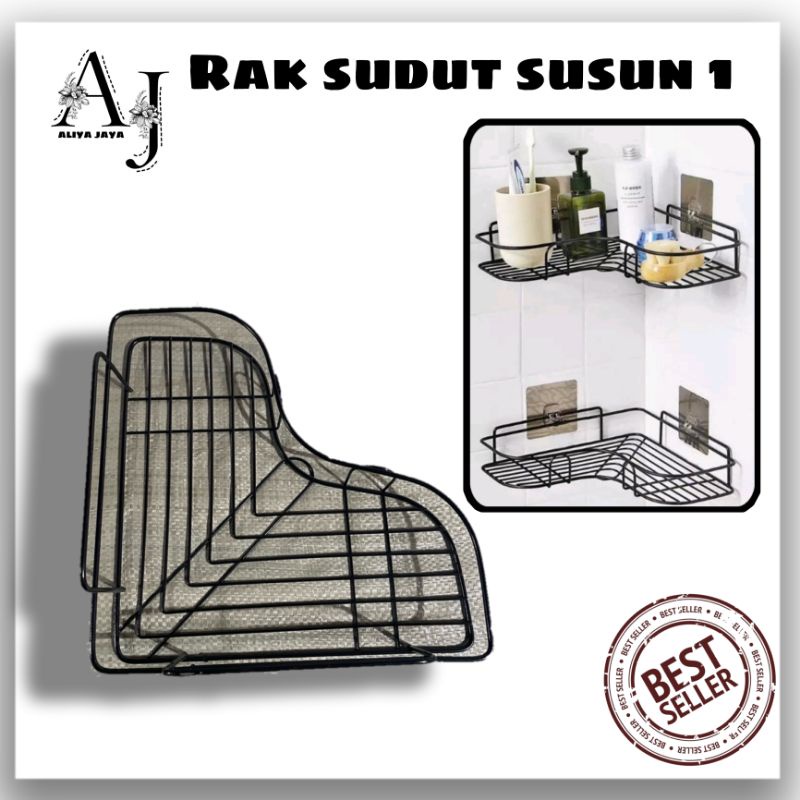 Rak Sudut Susun 1 Kamar Mandi Rak Besi Anti Karat Rak Besi Serbaguna