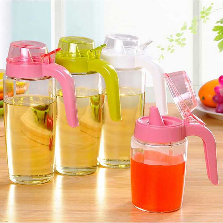 Yamata Botol Minyak Buka Tutup / Botol Minyak 400ML dan 600ML Bahan Kaca / Botol Kecap  / Peralatan Dapur