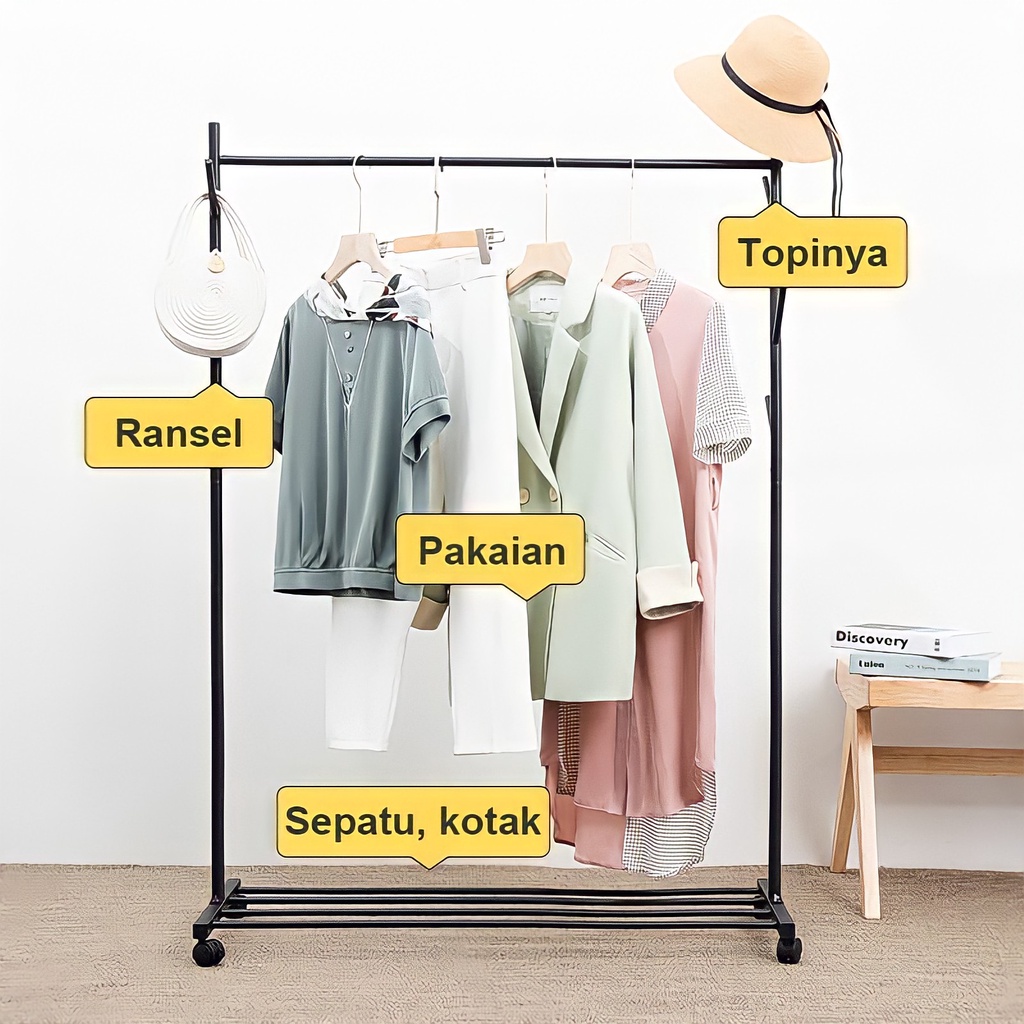 GANTUNGAN BAJU PREMIUM QUALITY Aesthetic Stainless Steel Premium Quality RoseGold Hanger Gantungan Toko