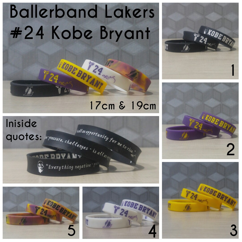 Gelang Ballerband NBA Player Kobe Bryant With Quotes