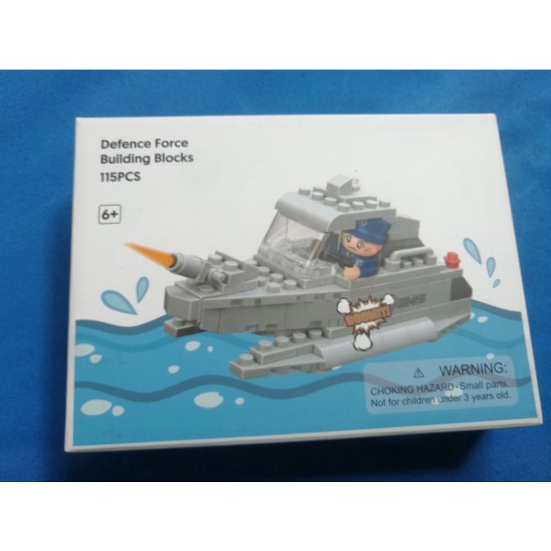 SALEMINISO 3IN1 defence force building blocks cruiser 115pcs/lego kapal perang tentara/mainan anak e
