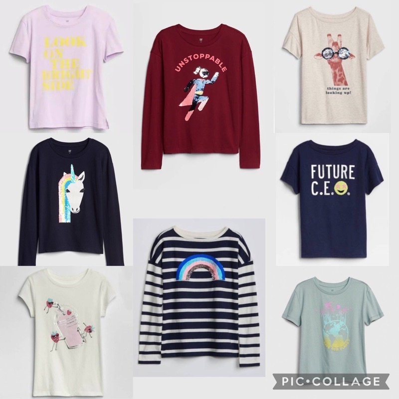 Gap Kids Flip Sequin Tee 35 ribu / gap kids girls tee / gap kids tee