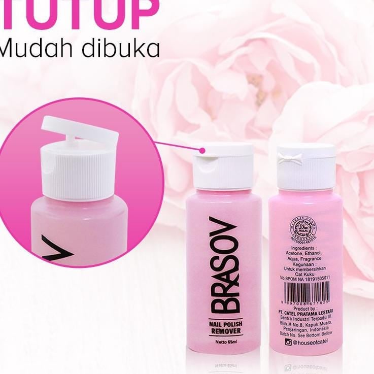 Aseton BRASOV 65ml Original BPOM - Pembersih / Penghapus Cat kuku / Nail Polish Remover 65 ml