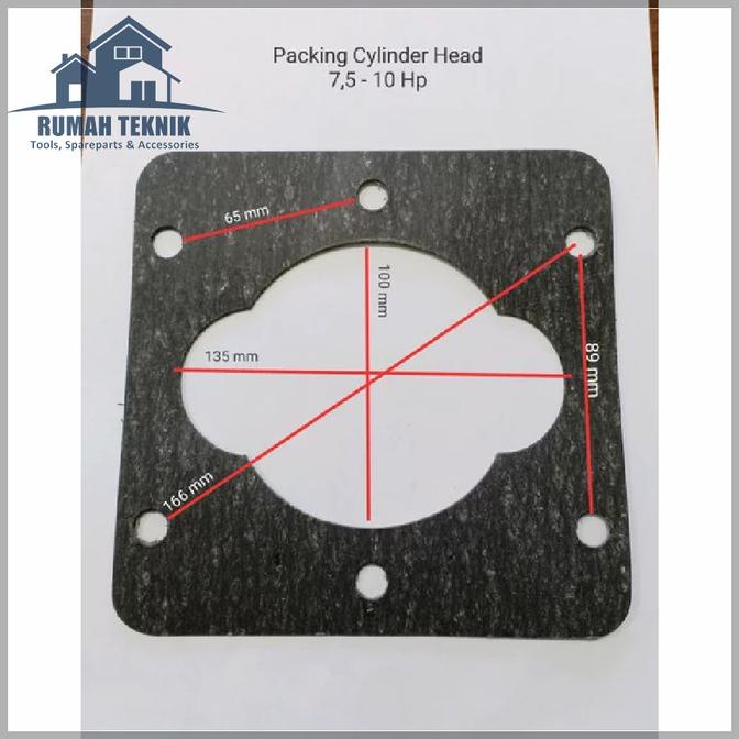 Packing Cylinder Head Kompresor Angin 7,5-10 Hp rum-tekn90 Kualitas Baik