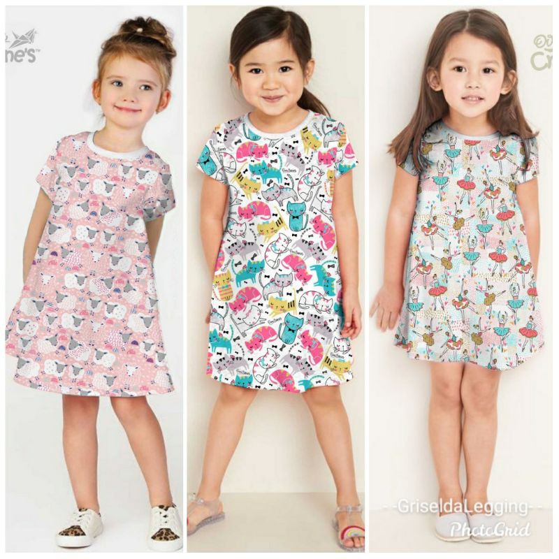 Dress Over Cranes Anak Perempuan