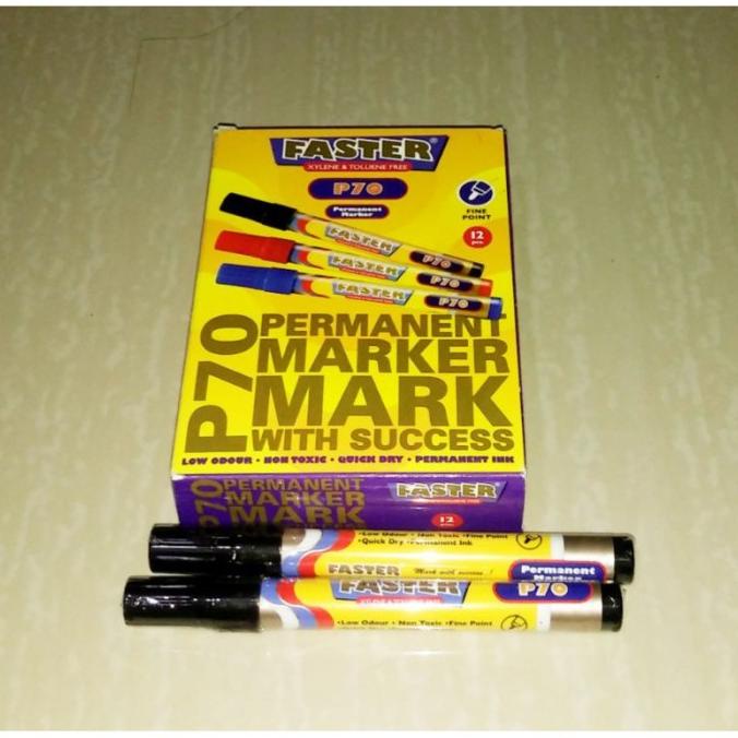 

] Permanent Box Spidol Faster Marker 1 Spidol Isi 1 Lusin Merek