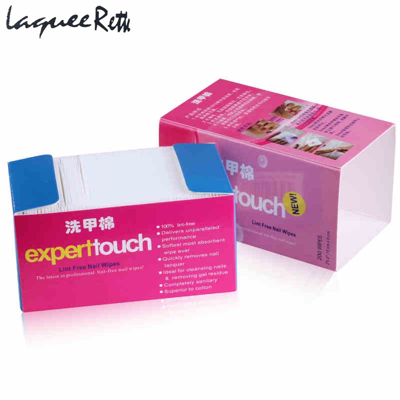 ASLI IMPORT 200PCS Acrylic Gel polish remover wipes resurrection towel Professional nail Art