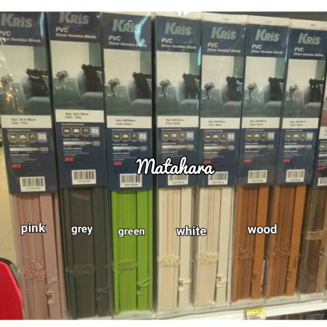 60x180 cm Venetian Blinds Kris ACE Penutup Jendela/Tirai Black out/Tirai Lipat/Tirai gulung PVC