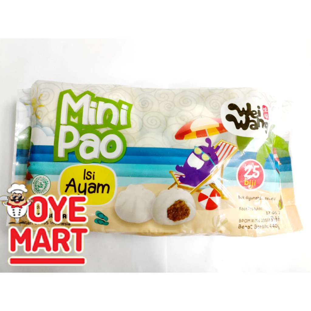 WEIWANG MINIPAO ISI AYAM 440GR ISI 23 PLUS 2