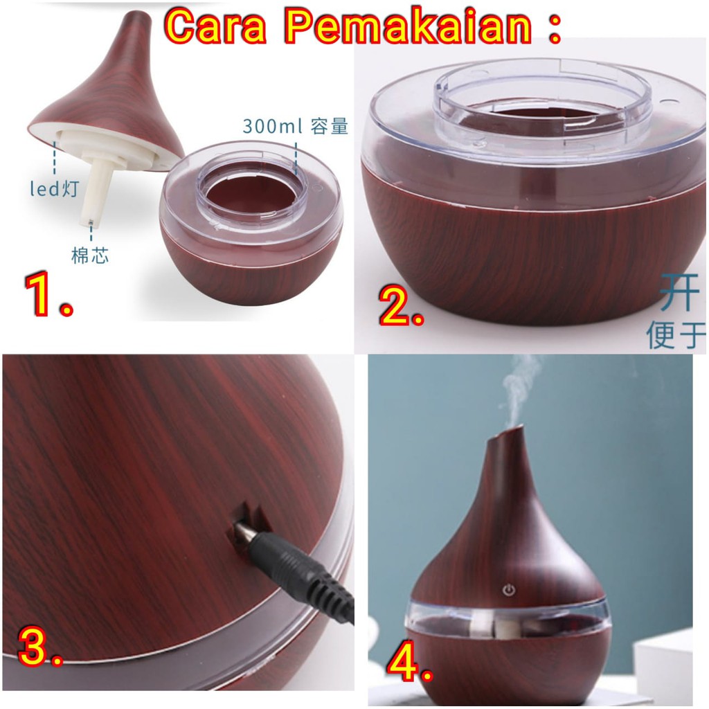 GRATIS 7 OIL - Ultrasonic Difuser Aromaterapi / Air Humidifer Aromatherapy Diffuser / Pelembab udara