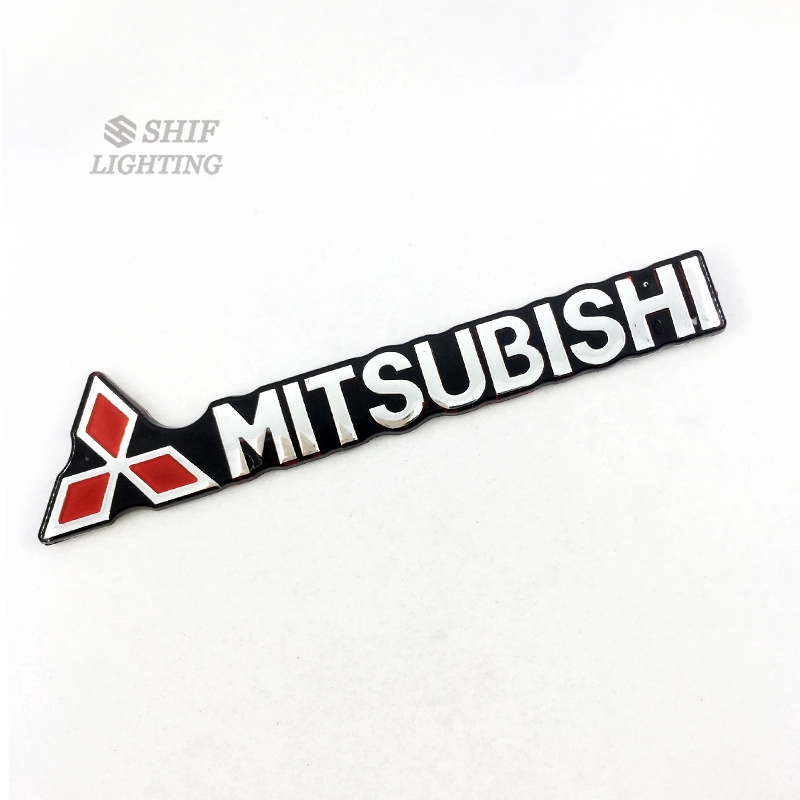 1pc Stiker Emblem Logo MITSUBISHI Bahan ABS Kualitas Tinggi Untuk Fender Samping Mobil