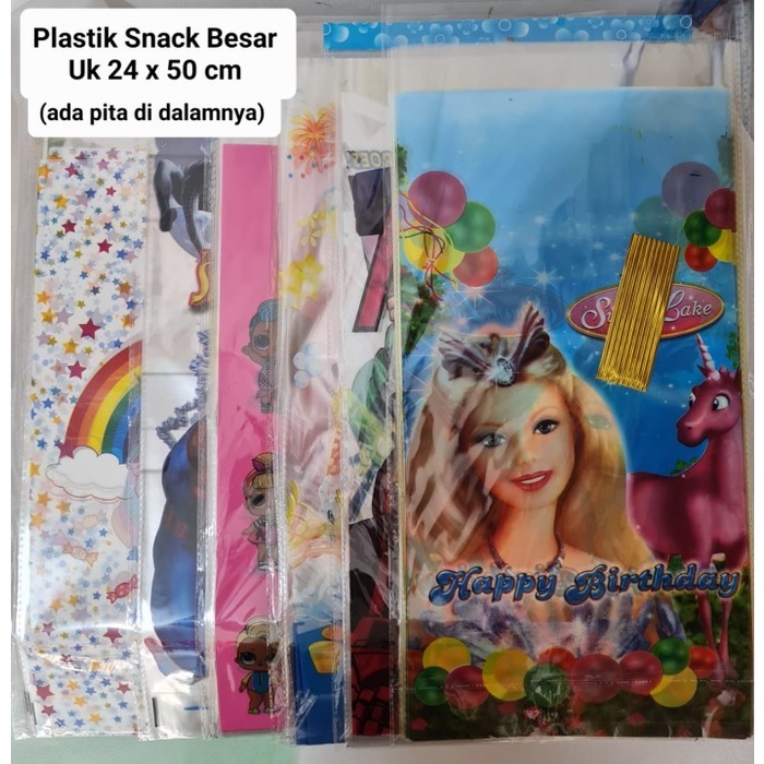

Plastik Snack L + Pita Kawat / Plastik Bingkisan Ulang Tahun / Bungkusan Souvenir