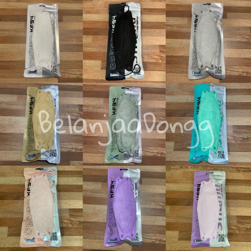 MASKER KF94 SHUMU 5 PLY ISI 10 PCS BONUS KONEKTOR 1 PCS - MASKER SHUMU ORIGINAL - MASKER KF94 WARNA 