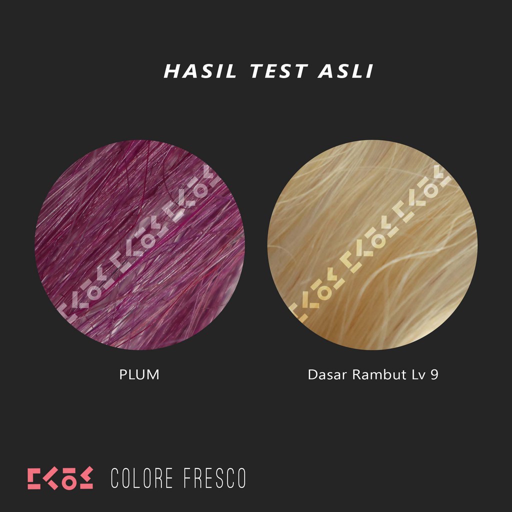 COLORE FRESCO - PLUM color cream cat pewarna rambut rose gold