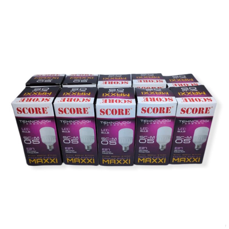 Paket 10 Pcs SCORE Maxxi Lampu LED Capsule 5 Watt - Cahaya Putih