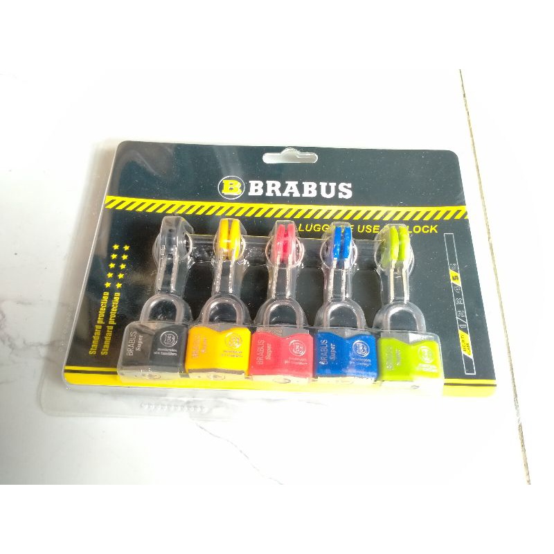 gembok koper brabus 5pcs gembok tas warna warni