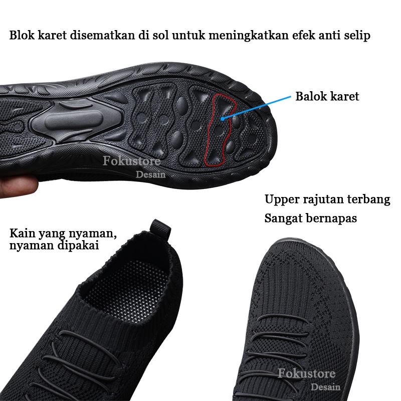 FOKU Sepatu Sneakers Wanita Sepatu Wanita Lembut Sepatu Kasual Wanita Terbaru