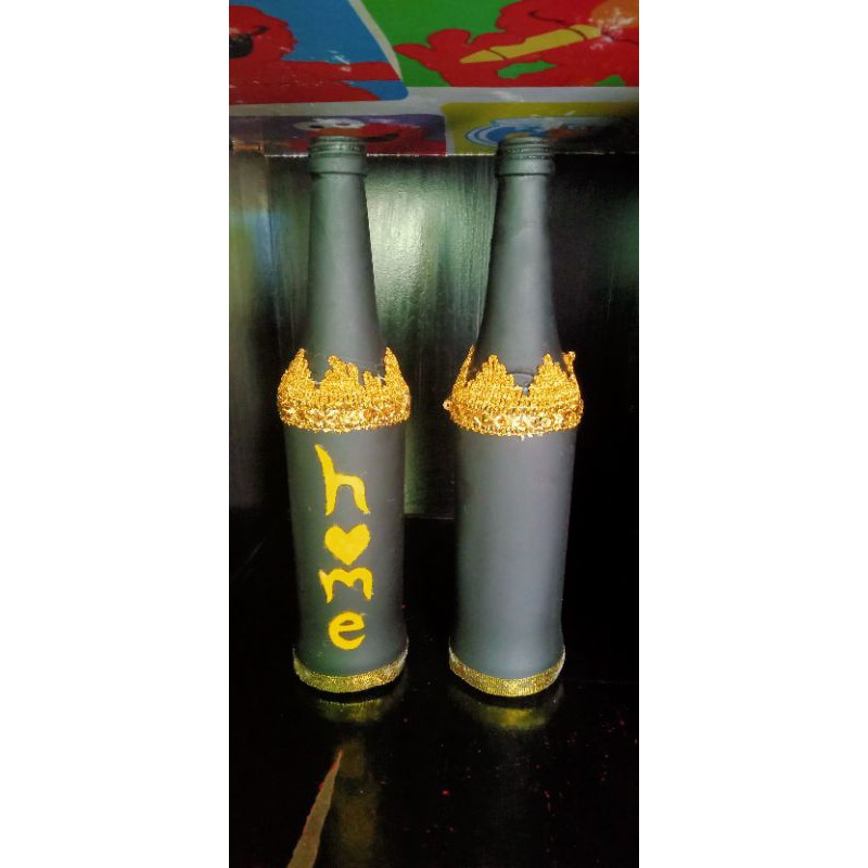 vas botol bekas | vas kaleng bekas | prakarya botol bekas