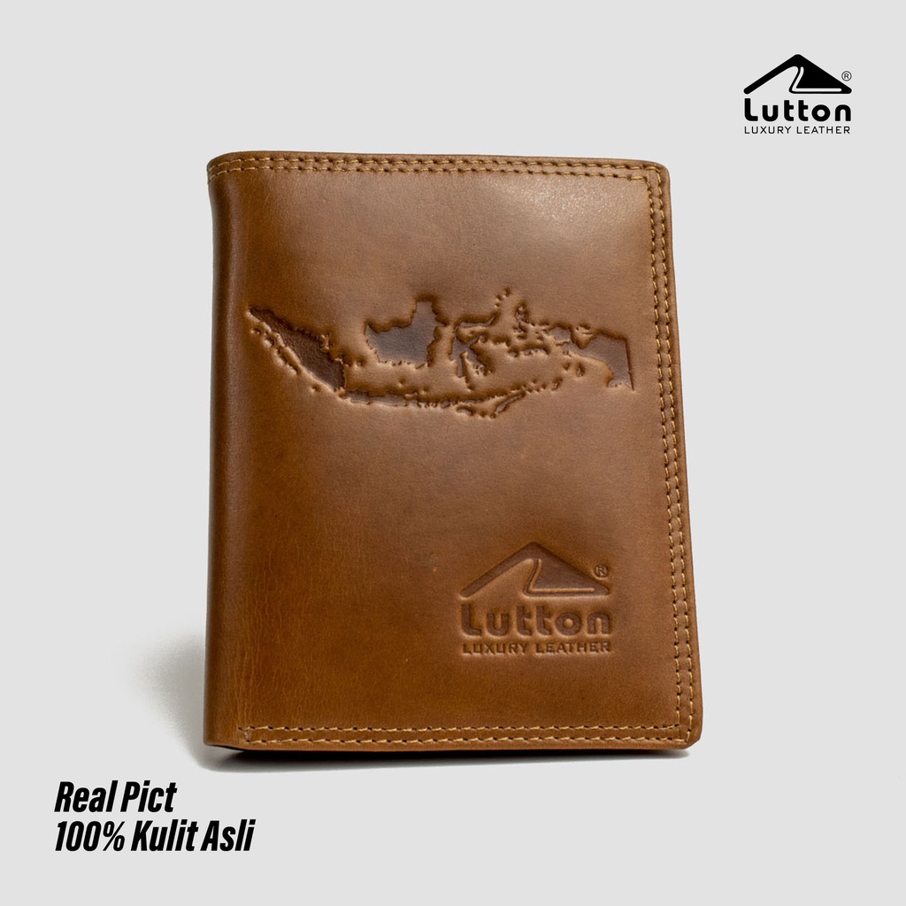 LUTTON - dompet kulit original pria - DOMPET KULIT SAPI ASLI 3/4 PULL UP
