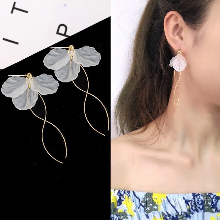 Korea abadi kelopak panjang rumbai anting-anting peri wajah pelangsing anting-anting kepribadian all