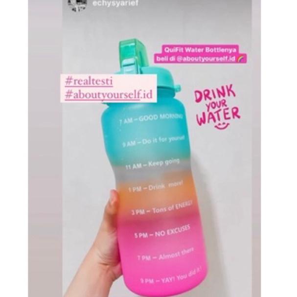 QUIFIT BOTOL MINUM PENANDA WAKTU 2 LITER / BOTOL MINUM QUIFIT / BOTOL MINUM PENANDA WAKTU QUIFIT F1V