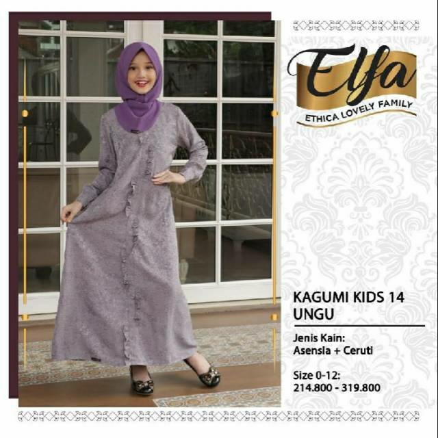GAMIS ANAK TERBARU 2021 ETHICA KAGUMI 14 UNGU