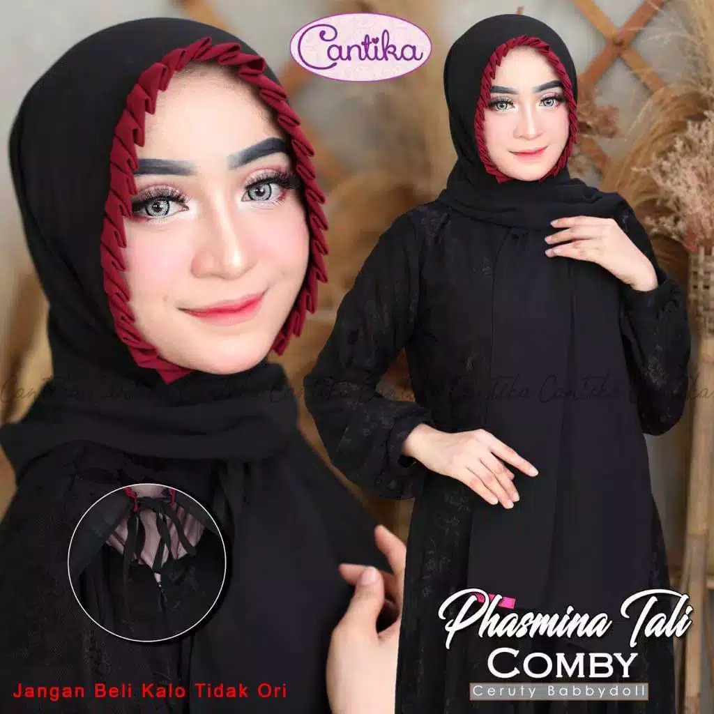 Alny Hijab - Pashmina Lipit Tali kcb Comby Diamond Italiano