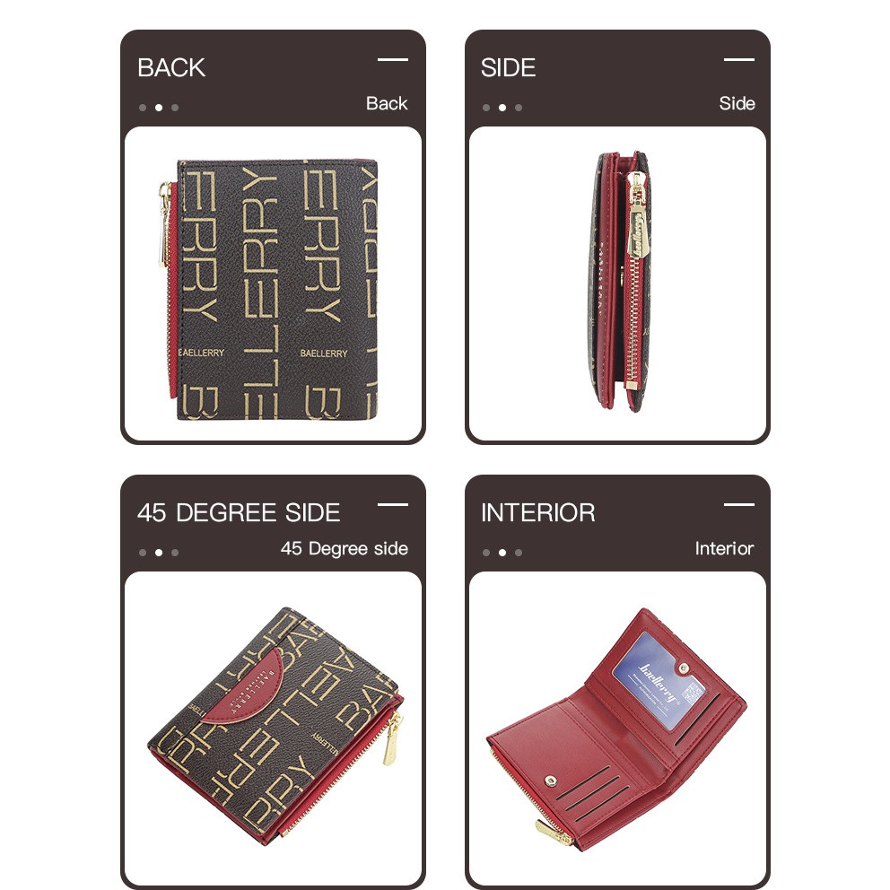BAELLERRY DR076 Dompet Wanita Kecil Bahan Kulit PU Leather Premium WATCHKITE WKOS