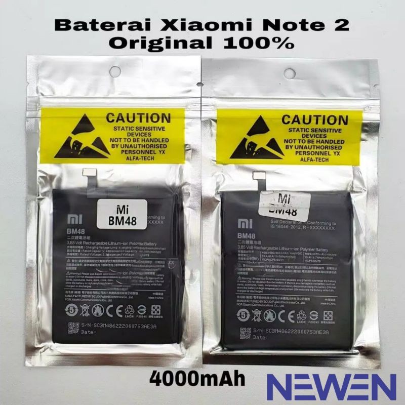 NEWEN Baterai Xiaomi BM48 / Xiaomi Note 2 Original