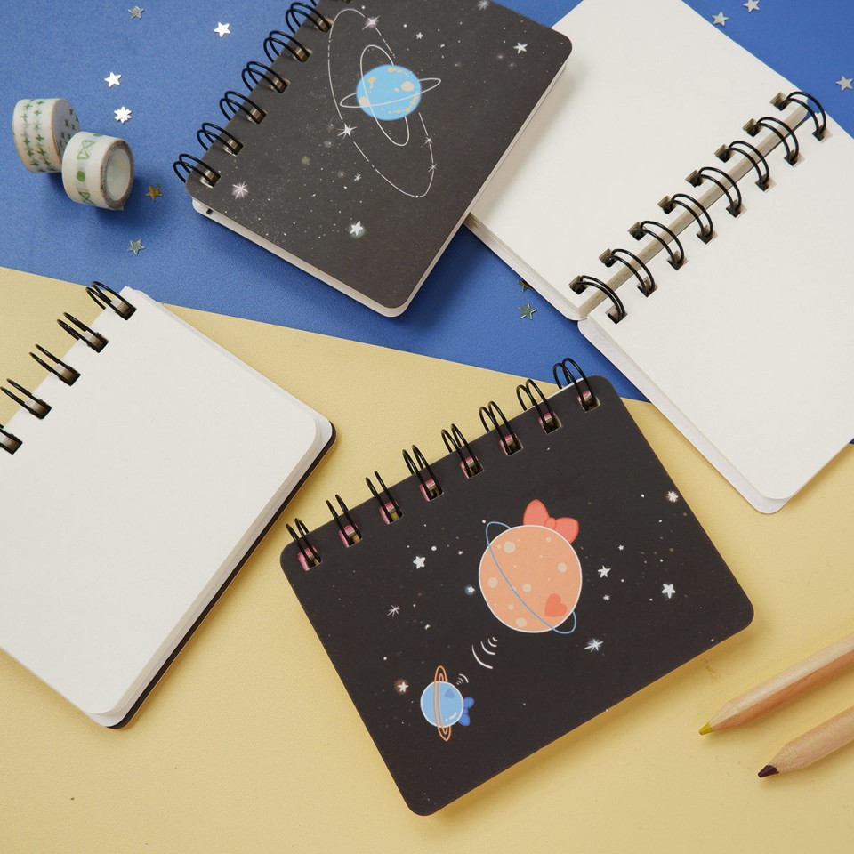 

Planetary Romance Spiral Plain Notebook A7 Eym House