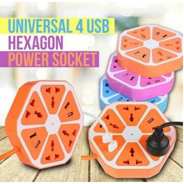 COLOKAN LISTRIK  USB COLOKAN CHARGE SEGI ENAM VANSTAR - SOKET USB SEGI ENAM