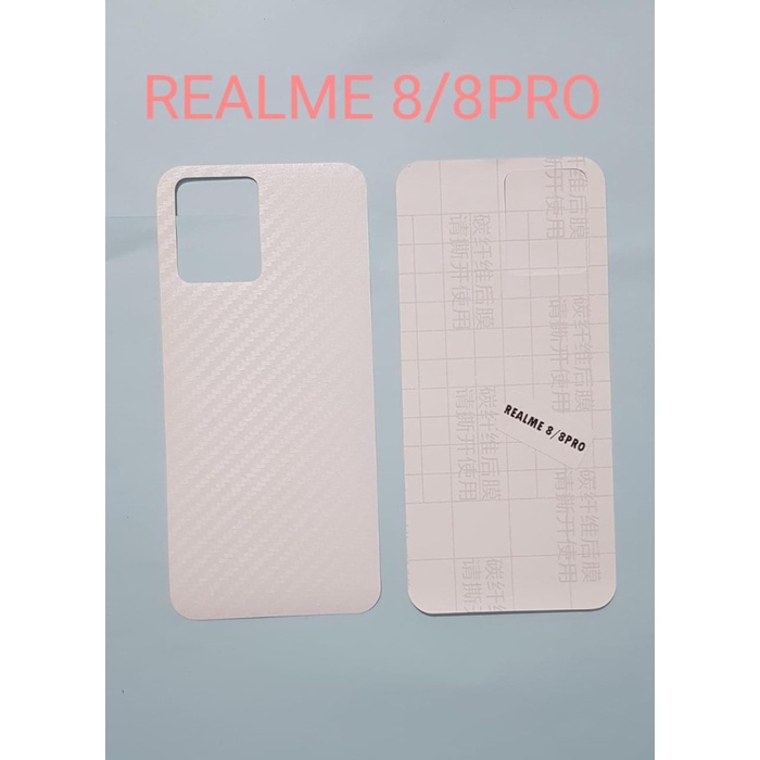 SKIN CARBON OPPO REALME 8 8 PRO ~ ANTI GORES BACK REALME 8 8 PRO ~ HP