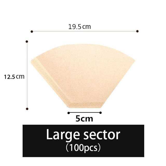 Kertas Filter Saringan Kopi Espresso V60 Drip 100PCS Large U103