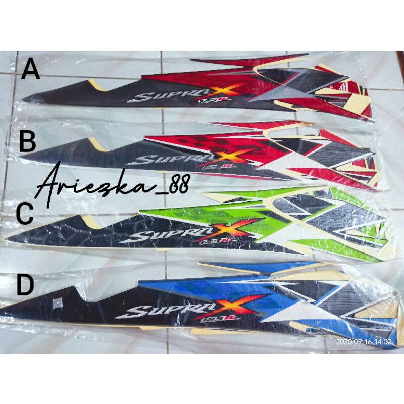 Striping Honda Supra X 125 2010 Hitam CW | stiker bodi motor supra x 2010