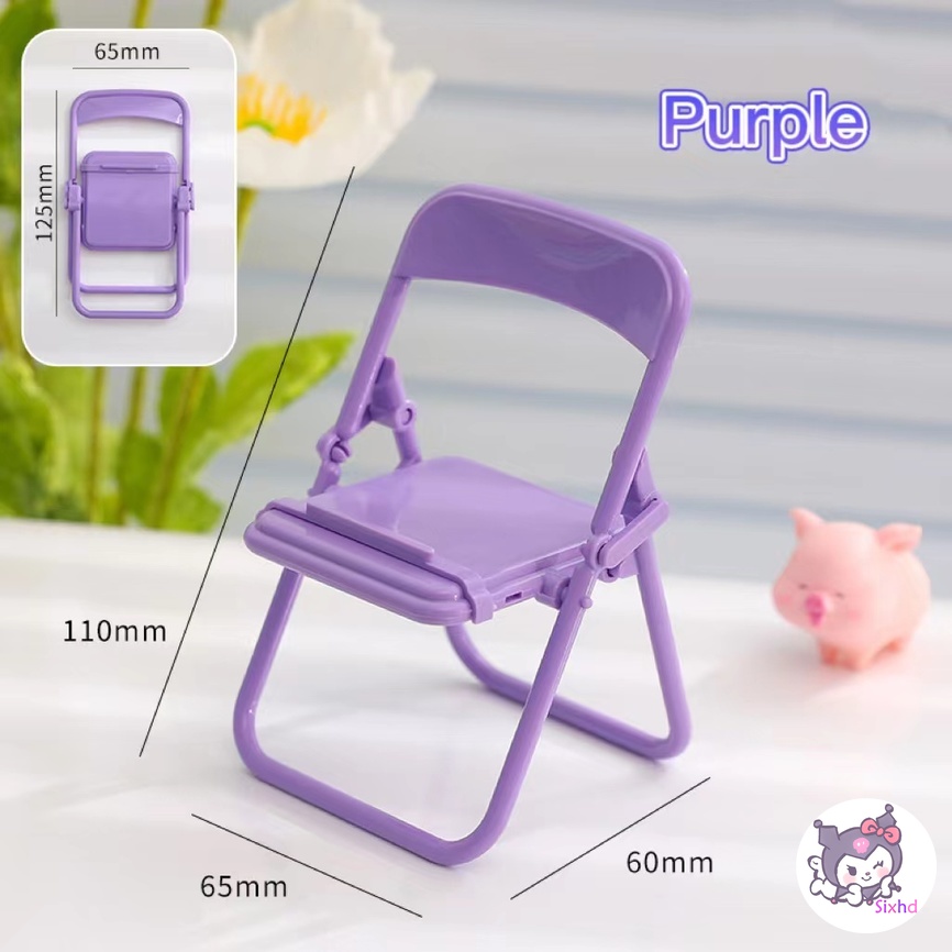 Foldable Phone Ring Compatible For iPhone Ins Office Custom Cartoon Cute Chair Phone Bracket