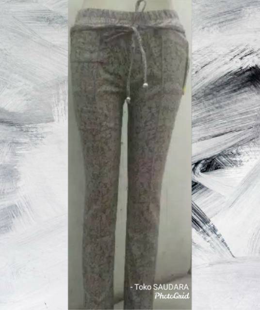 Jogger pants stick balik motif batik 3D