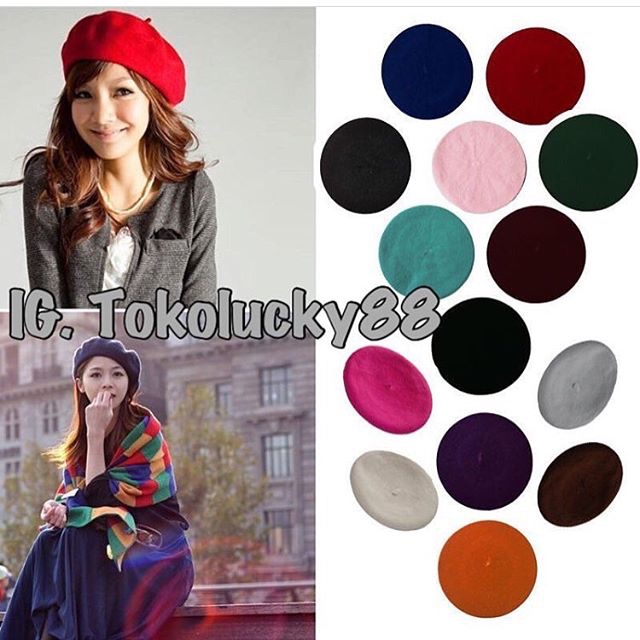 IMPORT MOLLAD Hat Baret Original Topi Baret wool pelukis classic Baret Hat Parisian Hat Korean Style