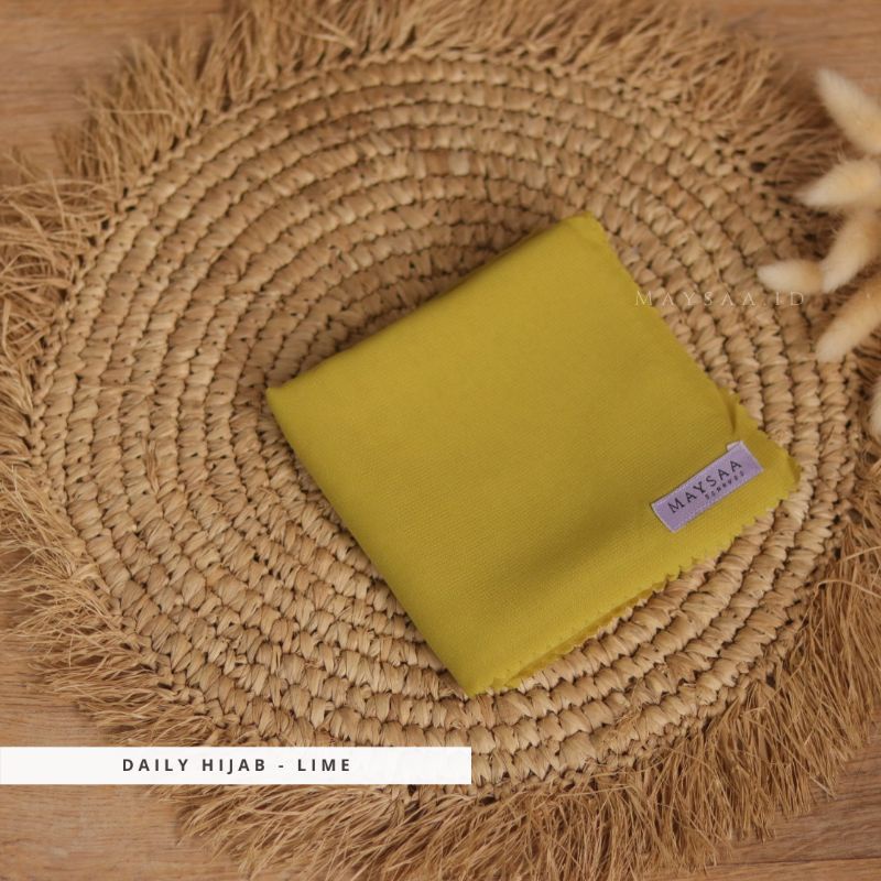 Katalog DAILY HIJAB SQUARE/ POLYCOTTON /Bella square-Lime