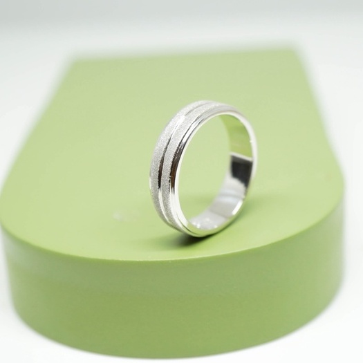 cincin perak single cincin wanita/pria lamaran garansi