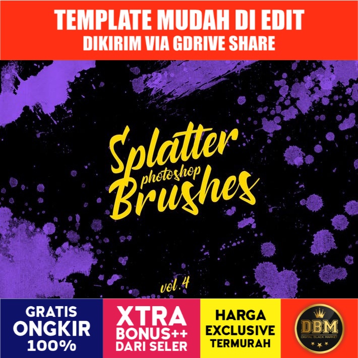Splatter Stamp - Photoshop Brushes Vol4