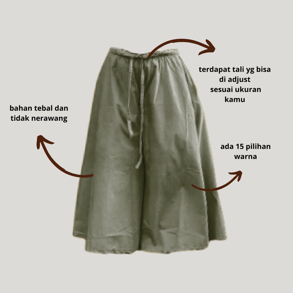 Kulot rok / rok kulot wanita / rok muslimah / rok kulot panjang jumbo