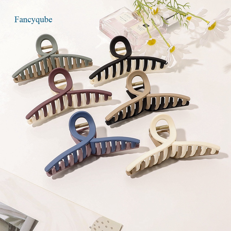 Fancyqube Jepit Rambut Bentuk Hiu Ukuran Besar Model Simpel Untuk Wanita