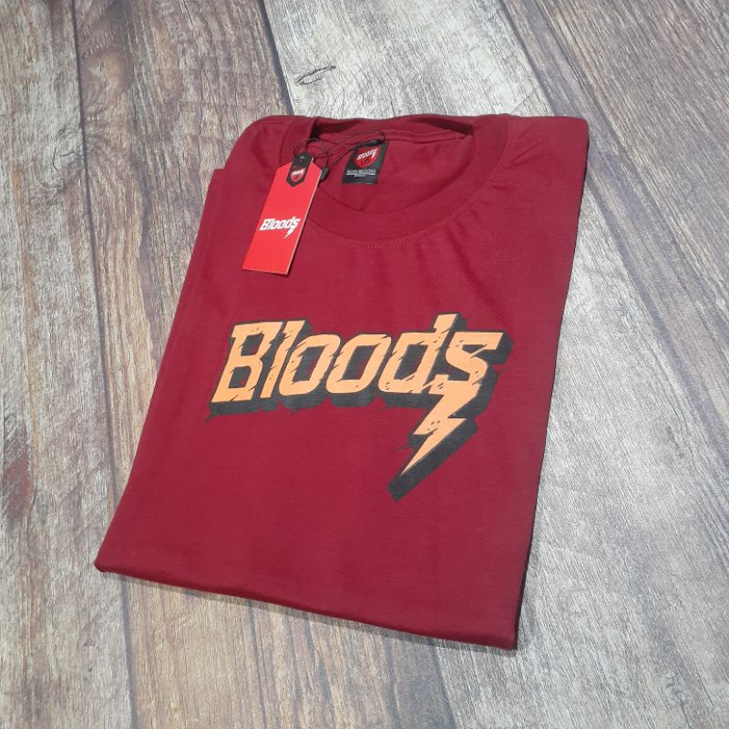 Kaos BLOODS Distro Pria Bm Original Murah Baju Cowok Keren