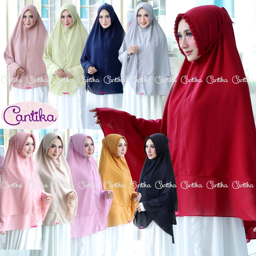 Khimar Tali KCB 2 Layer Bergo Lipit Ceruty Jumbo