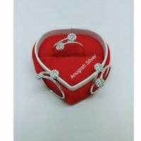 (COD)Cincin wanita perak asli 925 anak, remaja, dewasa size 8-8,5-10-10,5-12-12,5 model spiral kembang 2 mata zircon putih kilau/Silver 925 lapisan emas putih murni!!!