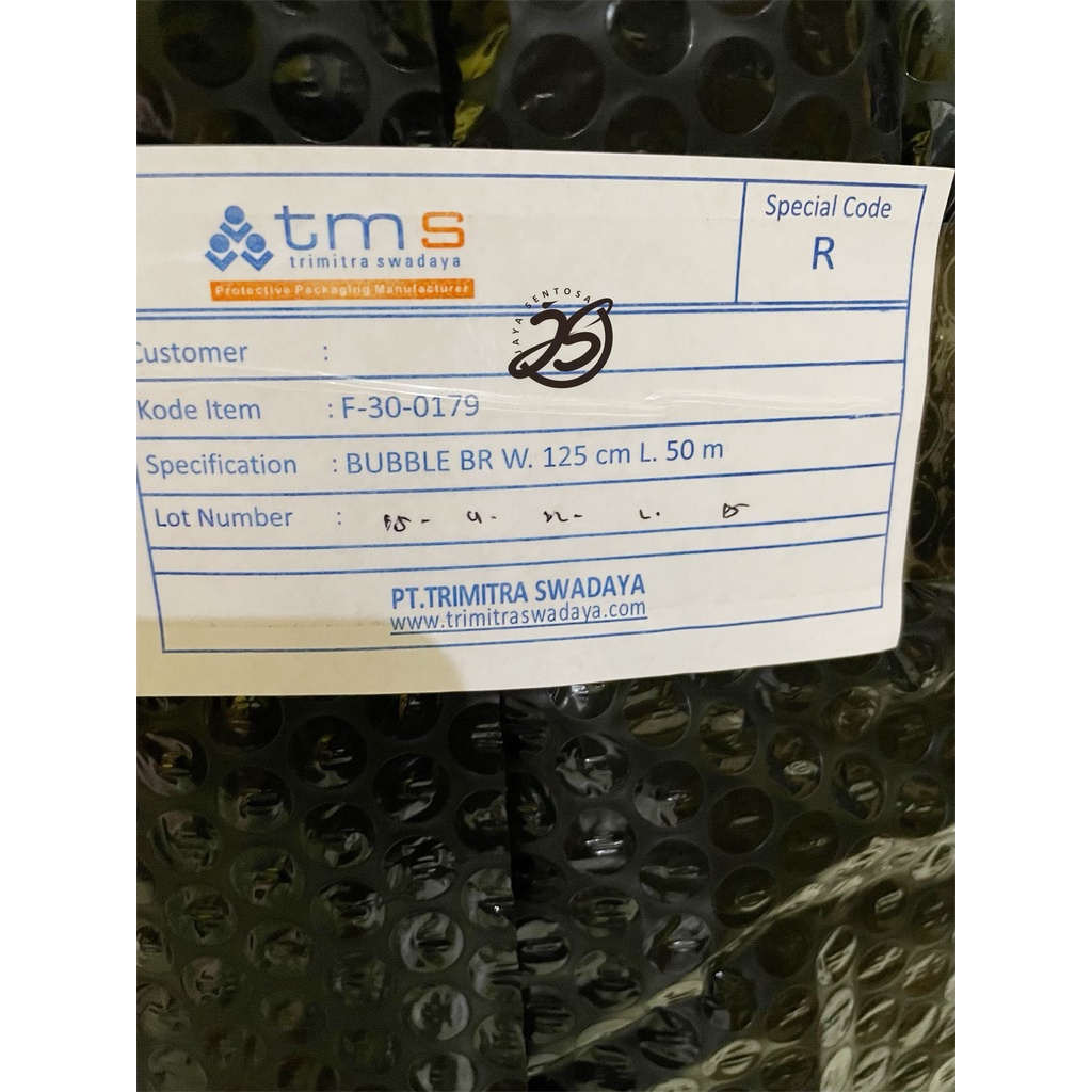 BUBBLE WRAP 31cm X 50m (1BH) BUBLE WRAP HITAM PUTIH 31cm X 5000cm