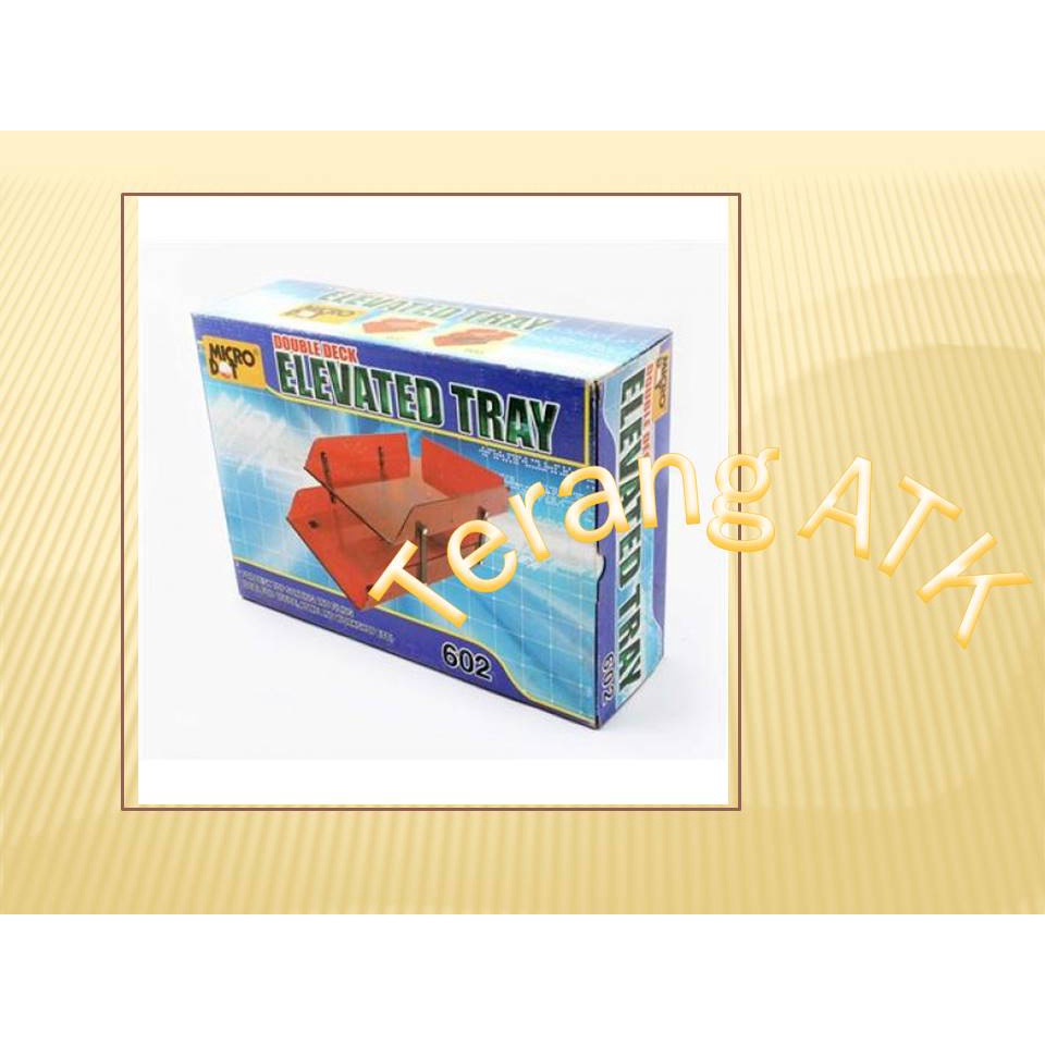 

Tray 2 Susun Plastik Mika Elevated Merek Microtop 602