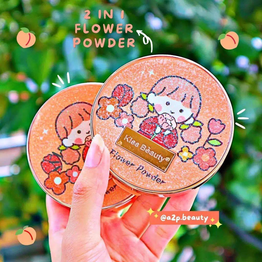 [COD] PROMO BULAN INI!!! bedak kiss beauty flower powder